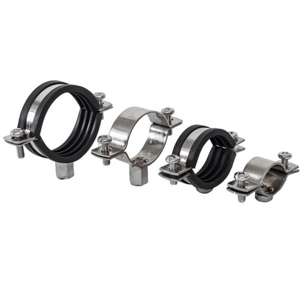 Round pipe clamp with nut