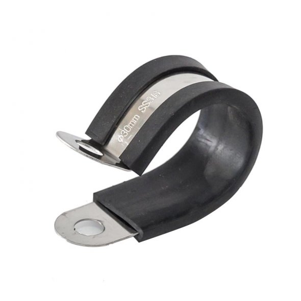 Stainless steel R type rubber clamp