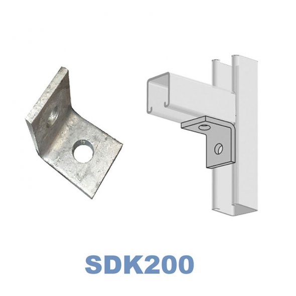 L-90º shape strut fitting with 2holes